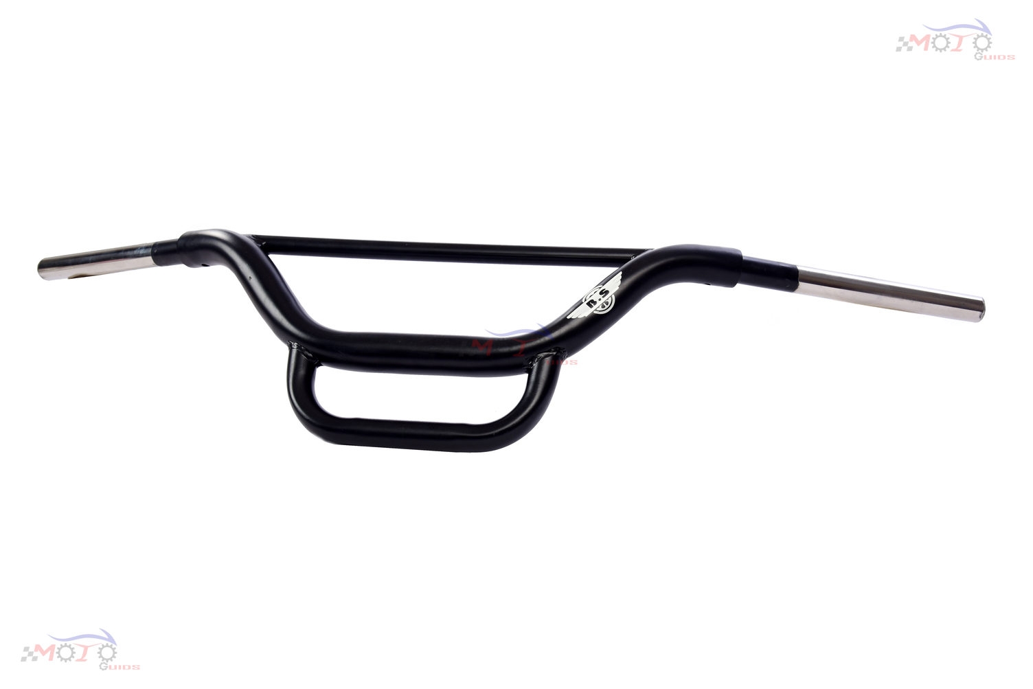 BULLET HARLEY HANDLE BAAR WITH ROD IN STAINLESS STEEL BLACK